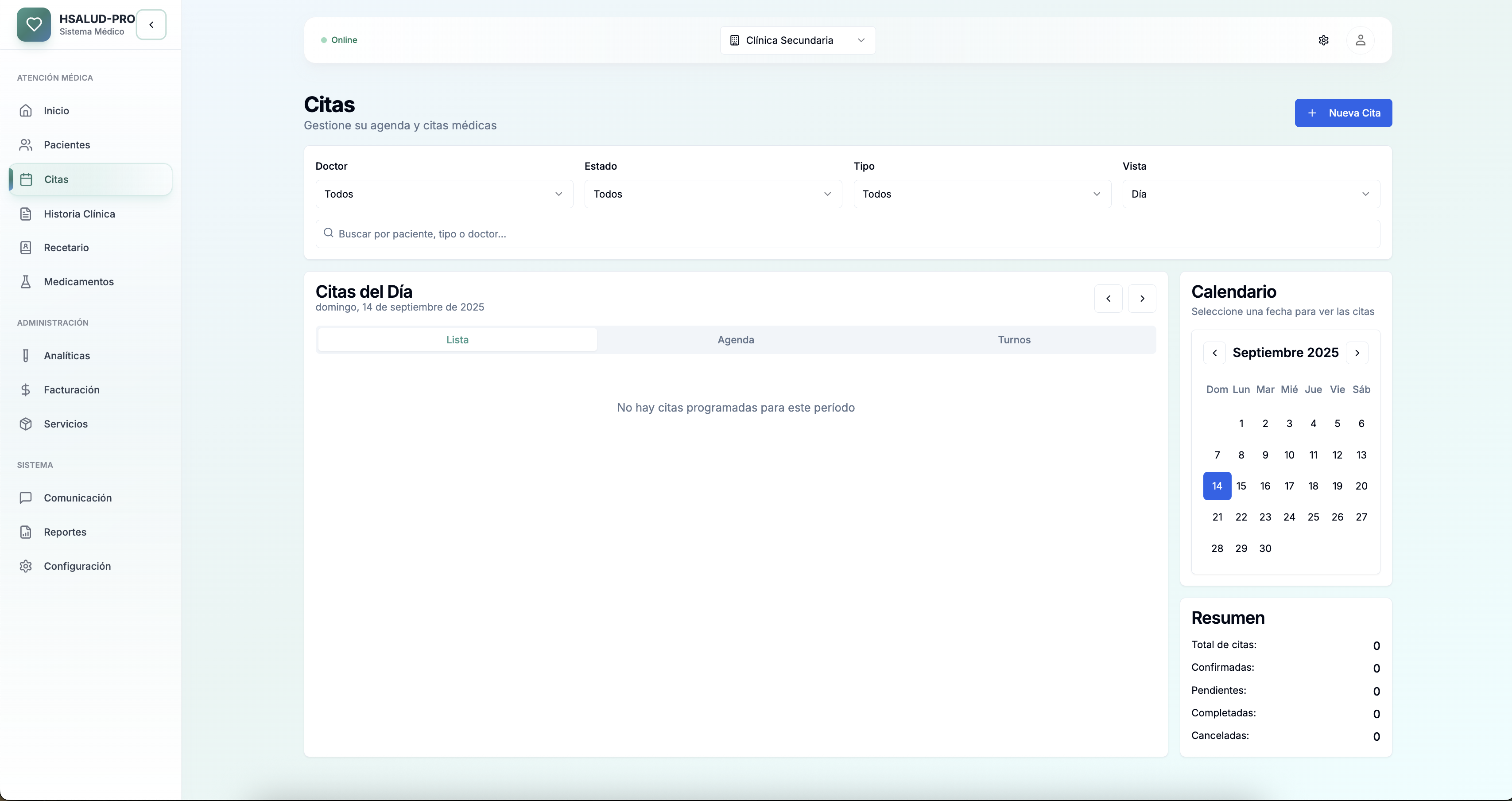 Sistema de citas inteligente